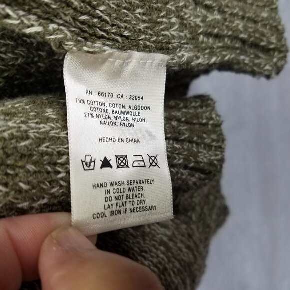 SPARROW by Anthropologie Cardigan Women S Open Green Heather Knit Pocket Slouchy - Picture 13 of 16